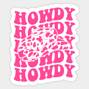 Rodeo White Howdy Western Retro Cowboy Hat Southern Cowgirl Sticker